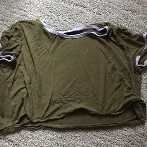Green crop top